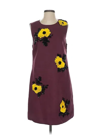 Pre-owned Dhruv Kapoor Casual Dress In Burgundy