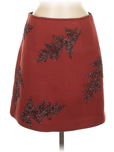 Pre-owned Dhruv Kapoor Casual Skirt In Burgundy