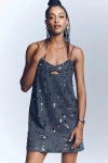 Dhruv Kapoor Embellished Cutout Mini Dress In Blue