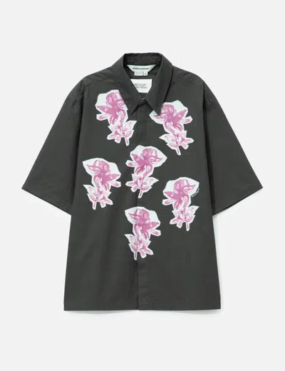 Dhruv Kapoor Engineered Summer Shirt In Green