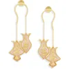 Dhwani Bansal Hamsa Earrings In Gold