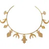 Dhwani Bansal Hamsa Necklace In Gold