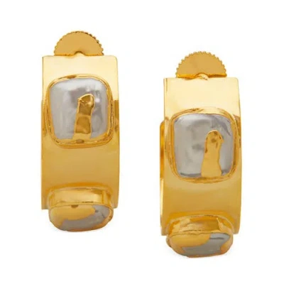 Dhwani Bansal Lune Hoops In Gold Plated
