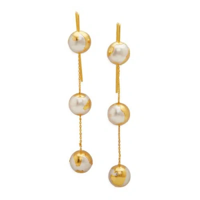 Dhwani Bansal Selene Earrings In Gold Plated