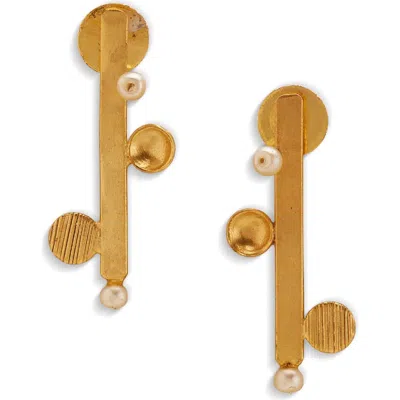 Dhwani Bansal Vaara Mini Studs In Gold Plated