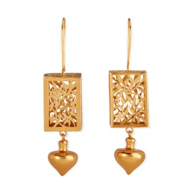 Dhwani Bansal Vasl Drops In Antique Gold Plated