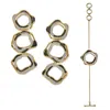 Dhwani Bansal Women's Gold / Black / Blue Gold And Enamel Aqua Earrings And Bracelet Gift Set