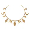 Dhwani Bansal Hamsa Necklace In Gold