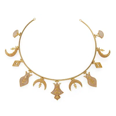 DHWANI BANSAL WOMEN'S ADJUSTABLE GOLD HAMSA CHOKER