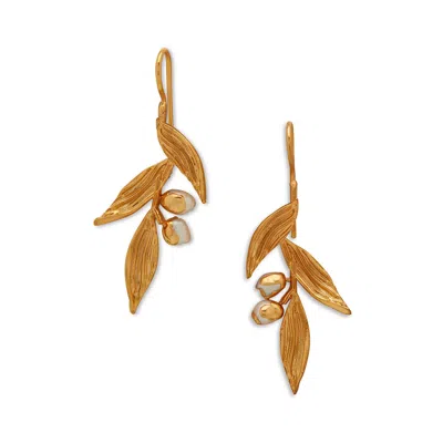 Dhwani Bansal Women's Gold Haya Earrings With Baroque Pearls