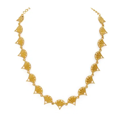 DHWANI BANSAL WOMEN'S GOLD PANKHA NECKLACE