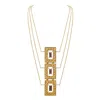 Dhwani Bansal Women's Gold / Purple Gold Layered Kamel Necklace With Amethyst Glass Gems In Gold