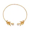 Dhwani Bansal Women's Gold Reva Choker With Baroque Pearls In Gold
