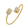Dhwani Bansal Women's Gold / White Adjustable Gold Lune Bracelet With Baroque Pearls