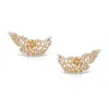 Dhwani Bansal Women's Gold / White Astra Gold And Diamond Ear Studs In Gold
