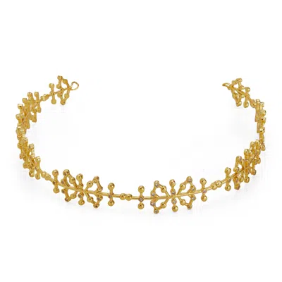 Dhwani Bansal Women's Gold / White Gold Auro Choker With Zirconia In Multi