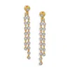 Dhwani Bansal Women's Gold / White Mizu Two Strand Gold And Diamond Earrings In Gold