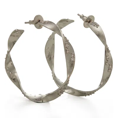 Dhwani Bansal Women's Silver Kali Hoops With Zirconia In Gold