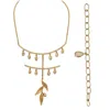 Dhwani Bansal Women's White / Gold Gold Zuri Necklace And Bracelet Gift Set With Baroque Pearls
