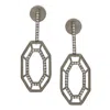 Dhwani Bansal Women's White / Grey Grey Syra Earrings With Zirconia In Gray