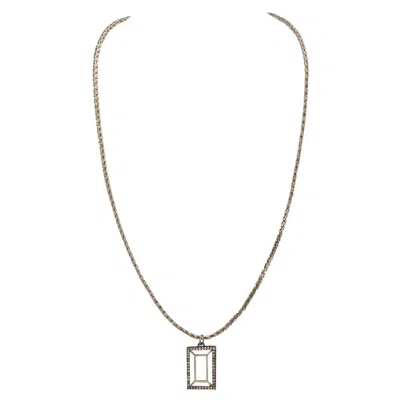 Dhwani Bansal Women's White / Grey / Silver Silver And Grey Vazio Pendant With Zirconia In Gray