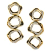 Dhwani Bhansal Aqua Earrings In Gold Plated