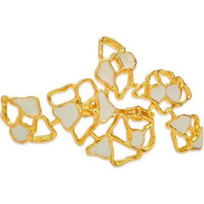 Dhwani Bhansal Gaia Brooch In Gold Plated