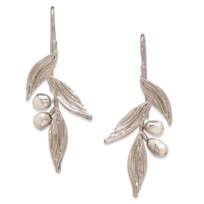 Dhwani Bhansal Haya Earrings In White Rhodium Plated