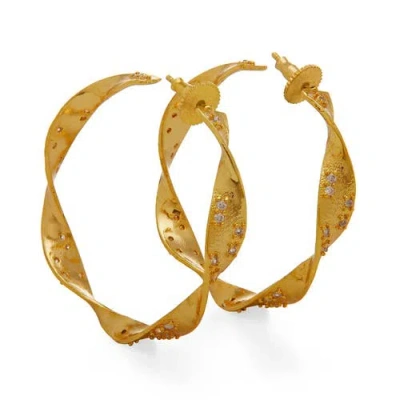 Dhwani Bhansal Kali Hoops In Gold