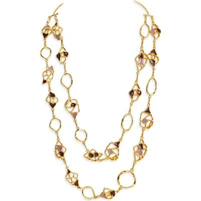 Dhwani Bhansal Miva Maxi Necklace In Gold
