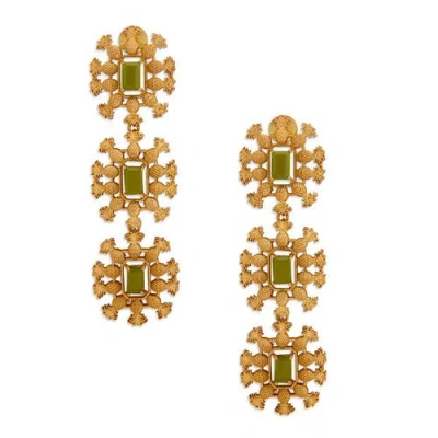 Dhwani Bhansal Pina Earrings In Gold Plated