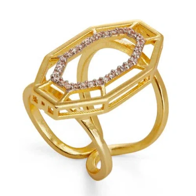 Dhwani Bhansal Syra Ring In Gold Plated