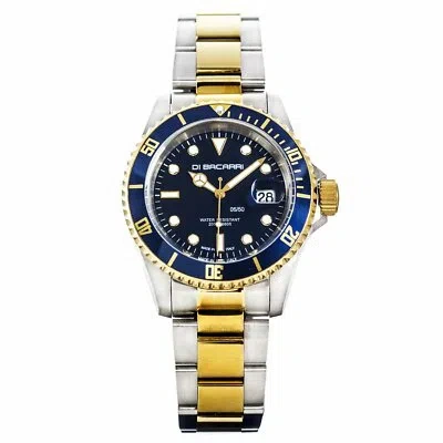 Pre-owned Di Bacarri Limited Edition 42mm Marina Diver 18k Gold Two-tone Deep Blue