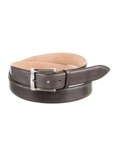 Pre-owned Di Bianco Leather Belt In Grey