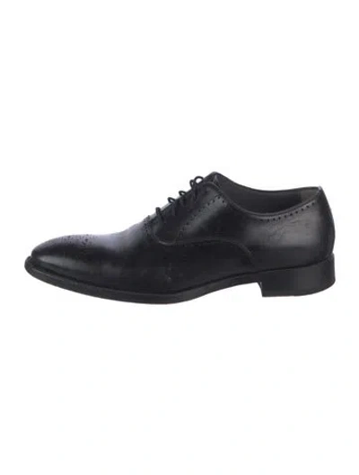 Pre-owned Di Bianco Leather Loafers In Black