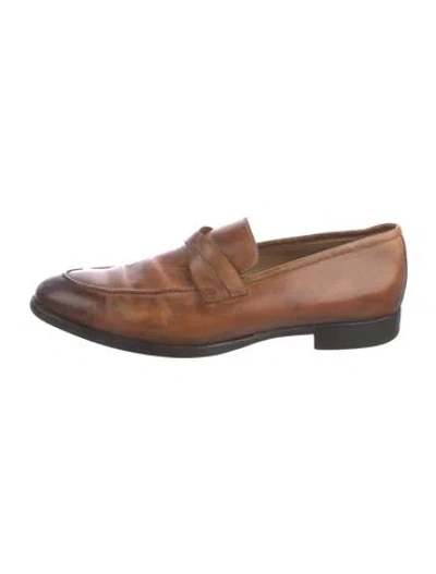 Pre-owned Di Bianco Leather Monk Straps In Brown
