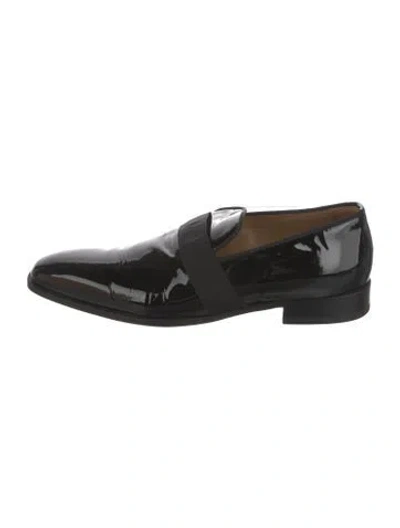 Pre-owned Di Bianco Patent Leather Loafers In Black