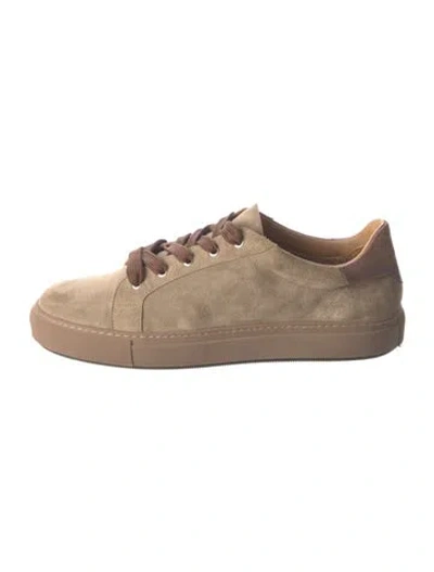 Pre-owned Di Bianco Suede Sneakers In Brown