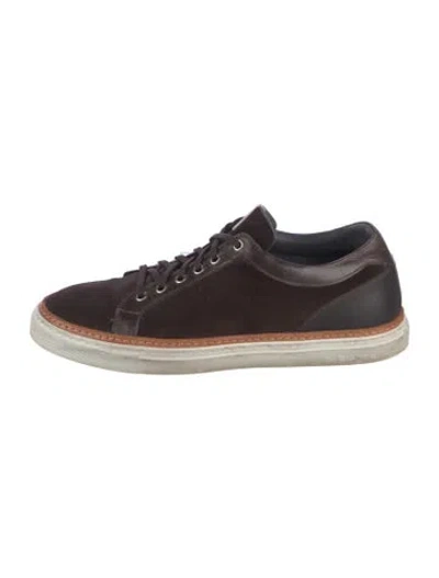 Pre-owned Di Bianco Suede Sneakers In Brown