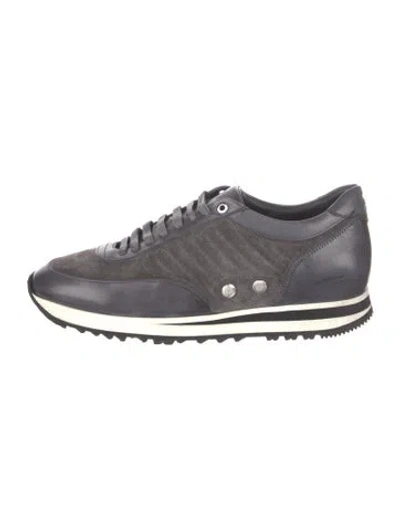 Pre-owned Di Bianco Suede Sneakers In Grey