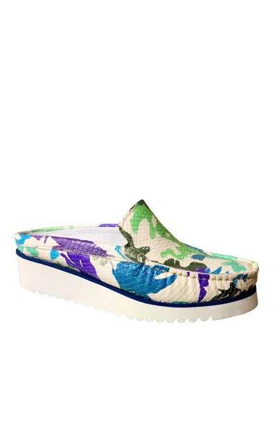 Di Chenzo Italian Leather Loafers In Jungle In Multi