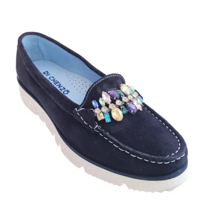 Di Chenzo Women's Loafer In Dark Navy In Blue