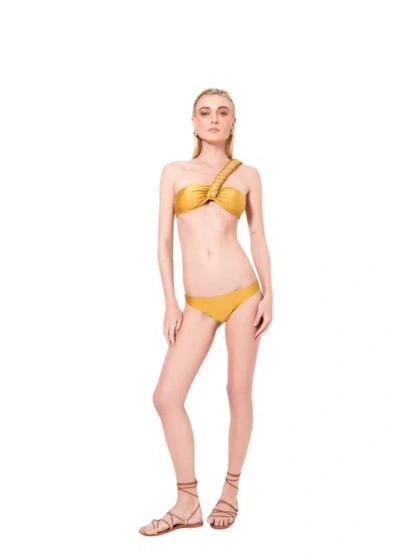 Di Croce Al Mare Bikini Creta Gold In Yellow