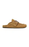 Di Gaïa Farah Suede Mules In Brown