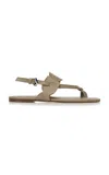 Di Gaïa Gloria Strap Leather Sandals In Brown