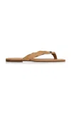 Di Gaïa Joni Leather Thong Sandals In Brown
