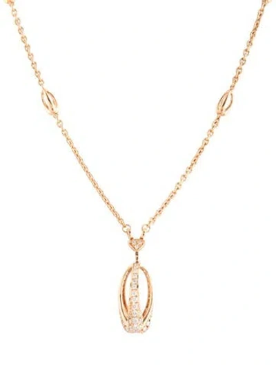 Pre-owned Di Modolo 18k 1.84ctw Diamond Lavalier Necklace, 17.25" In Multicolor