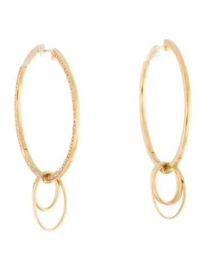 Pre-owned Di Modolo 18k Diamond Convertible Hoop Earrings In Multi