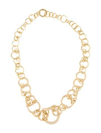 Pre-owned Di Modolo 18k Diamond Tempia Chain Necklace, 17.75" In Multi