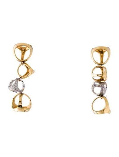 Pre-owned Di Modolo 18k Diamond Triadra Earrings In Multi
